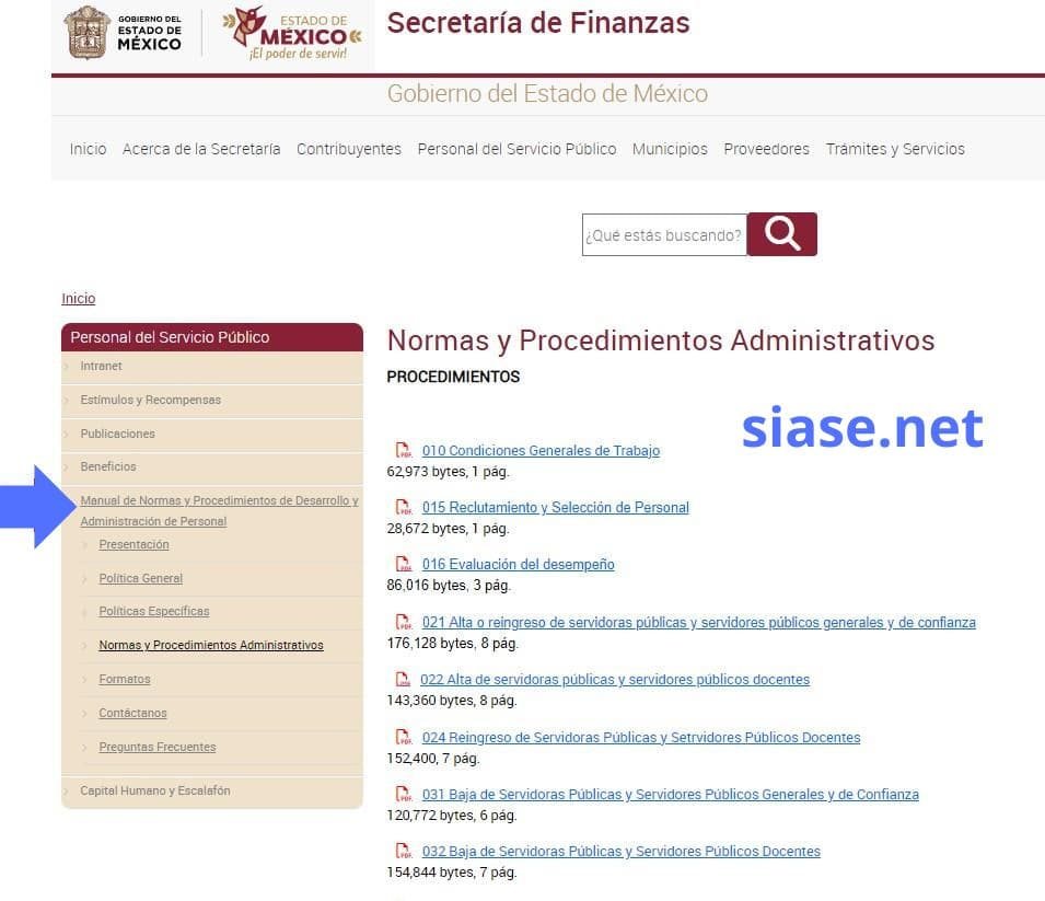 manual de normas y procedimientos SIASE