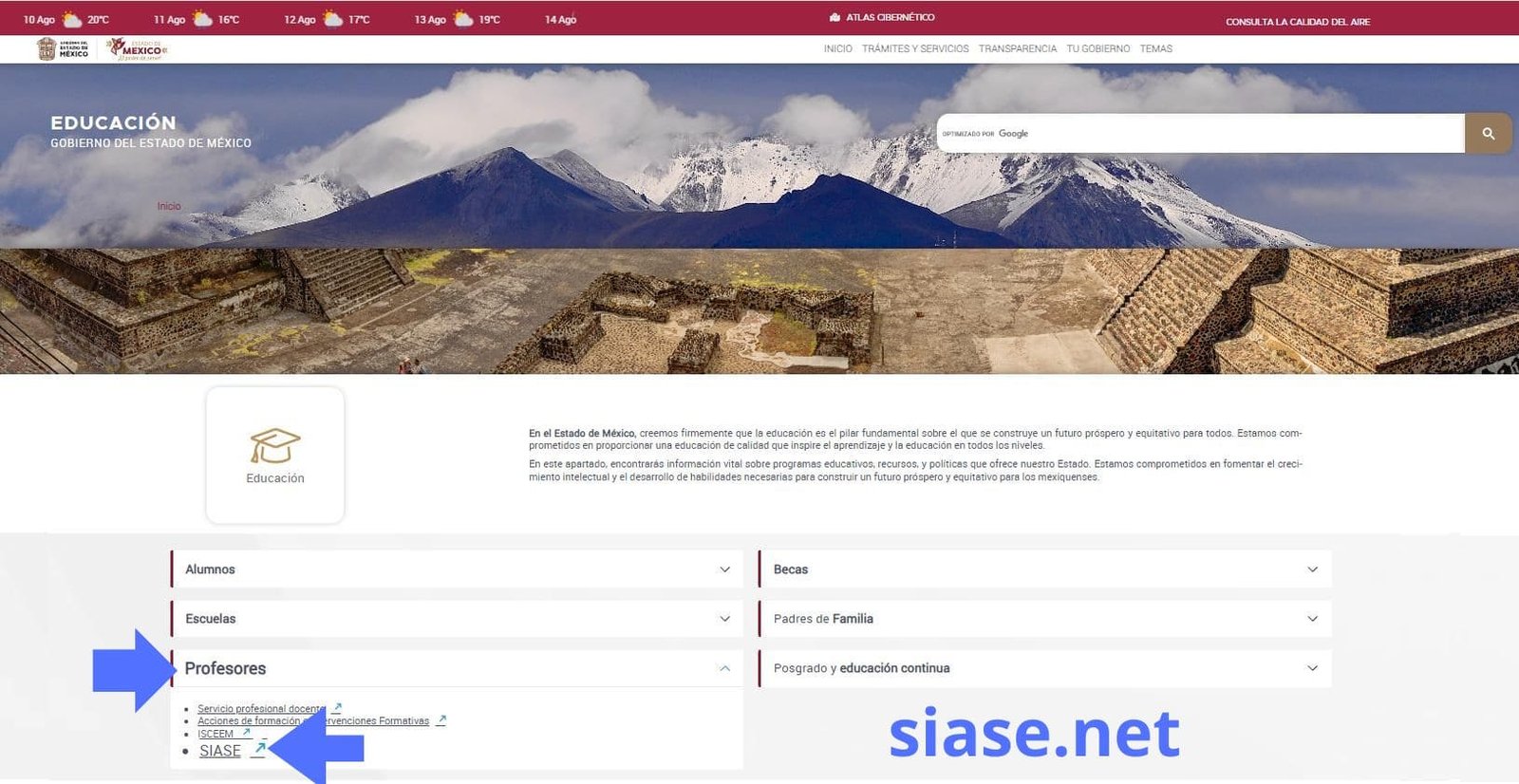 acceso Siase en línea