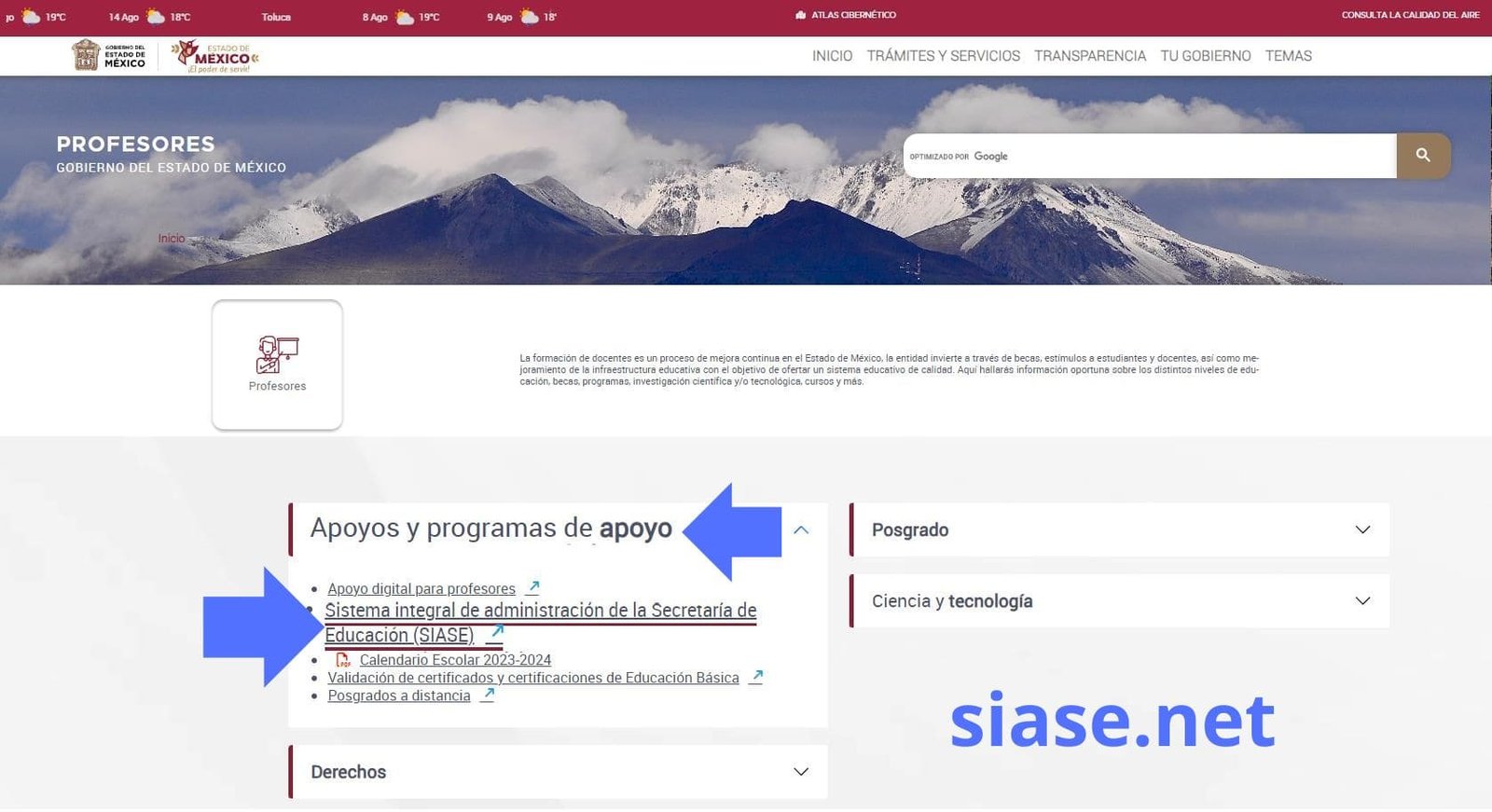 ingresar al sistema de administración de la secretaría de educación SIASE
